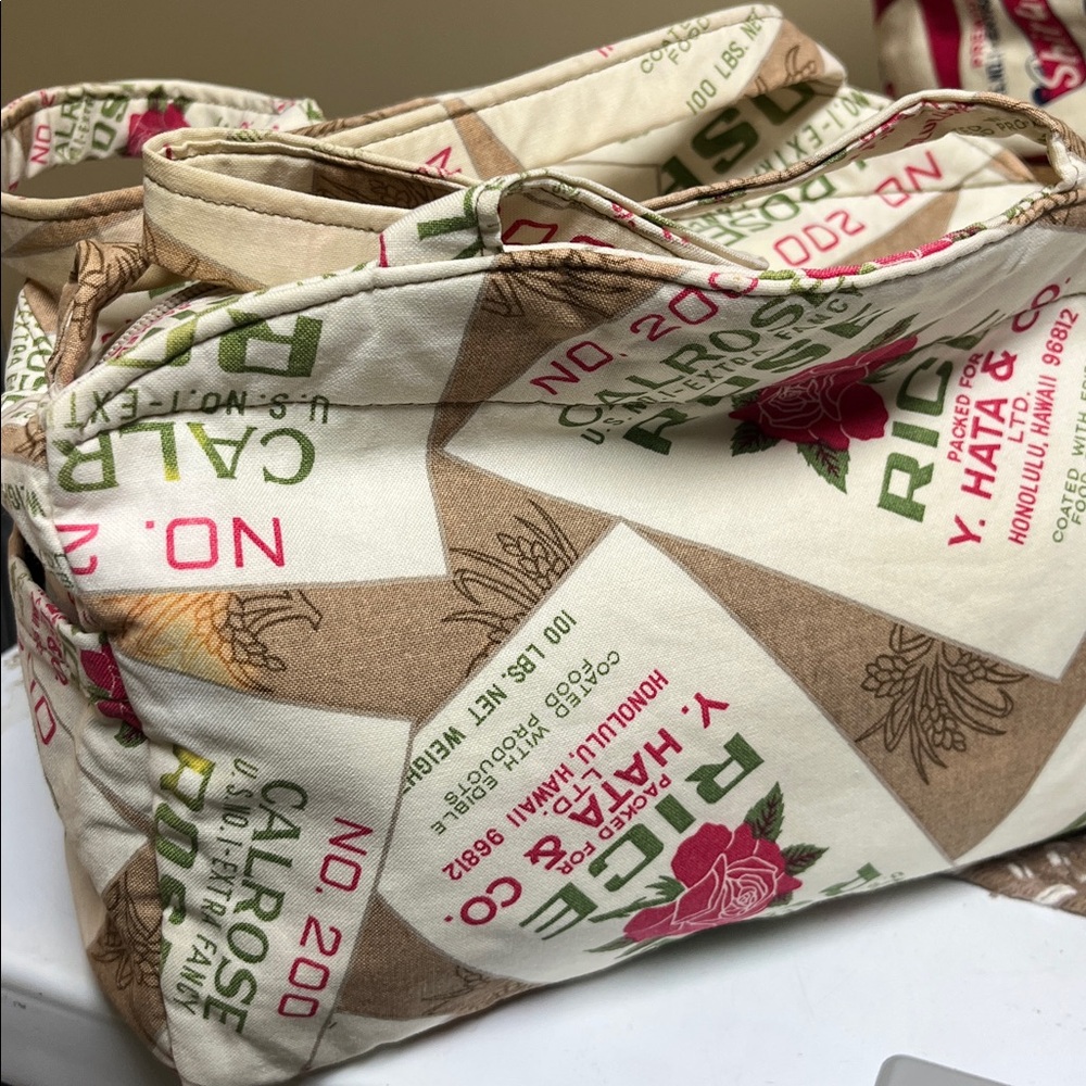 VTG one of a kind Calrose Rice Bag & Shirukiku Calrose Rice Bags totes - Picture 9 of 13